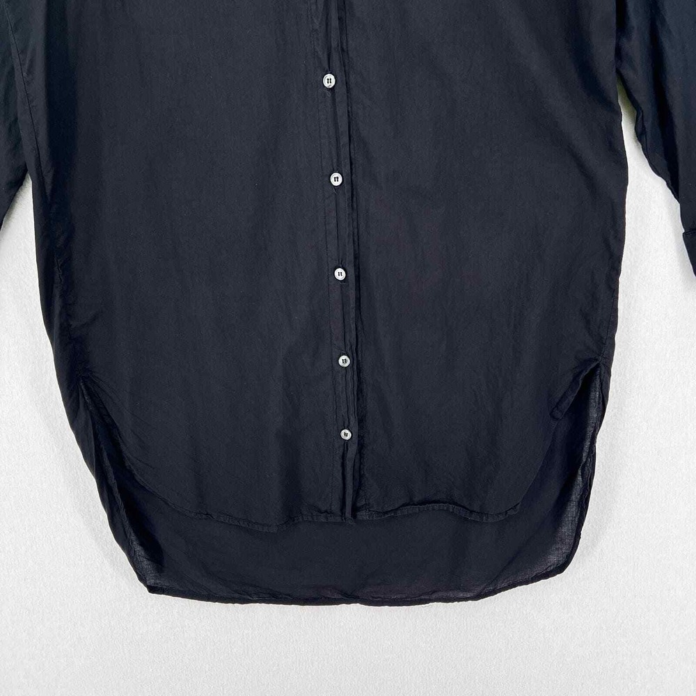 Felicite Shirt Dress Women 2 Black Button Up Long Sleeve Cotton Tunic - Picture 6 of 15